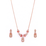 Rose Petal Chain Necklace Set