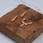Rose Petal Chain Necklace Set
