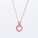 Pink Circle Rose Gold Chain