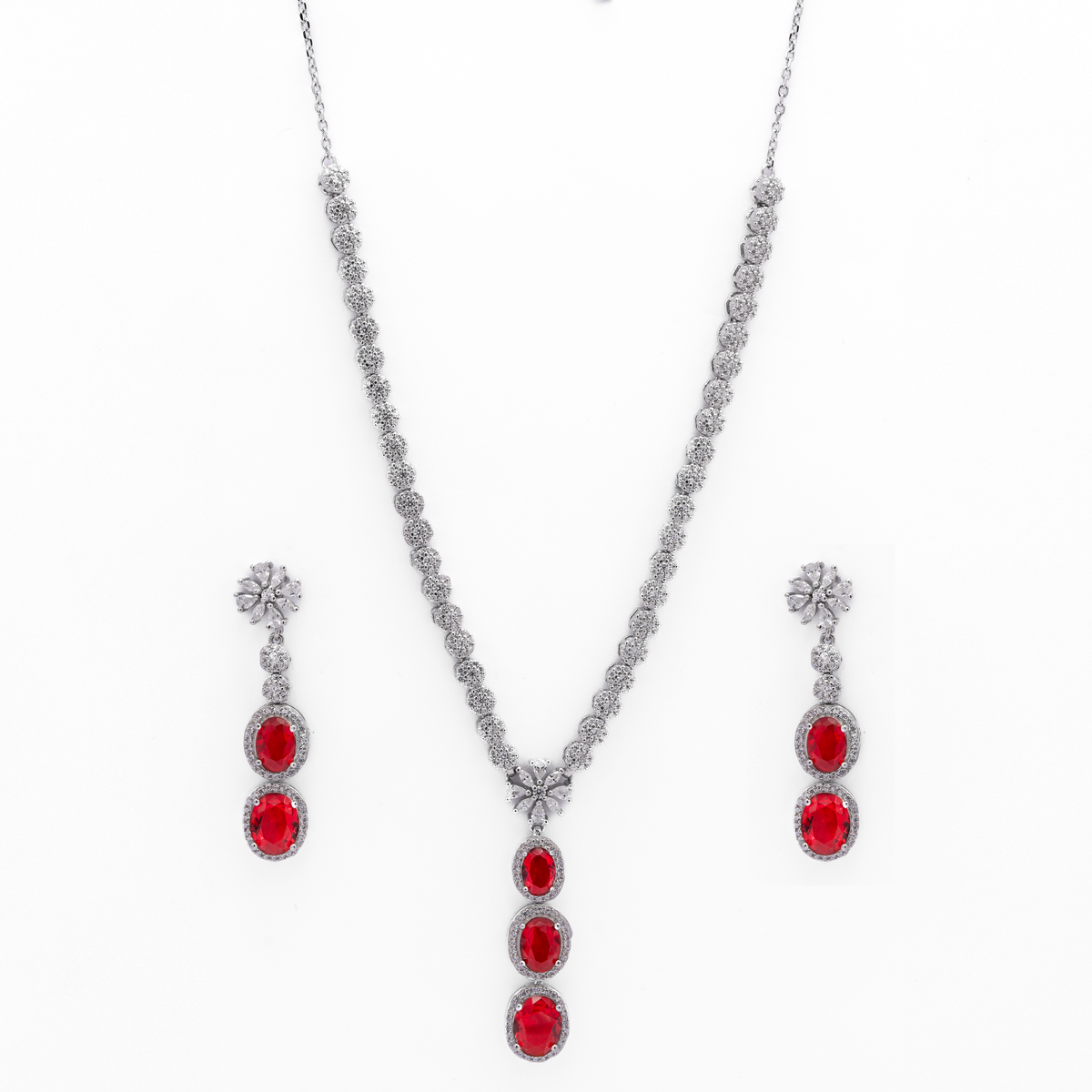 Burmese Red Drop Necklace
