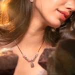 Rose Petal Chain Necklace Set