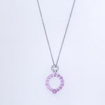 Pink Circle Silver Chain