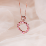 Pink Circle Rose Gold Chain