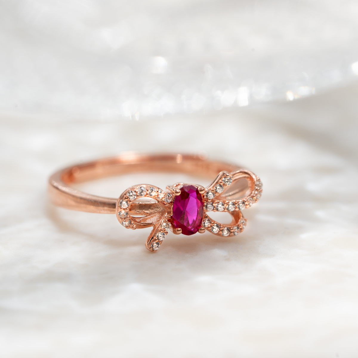 Pink Stone Bow