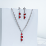 Burmese Red Drop Necklace