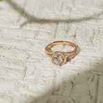 Rose Gold Crown Solitaire Ring
