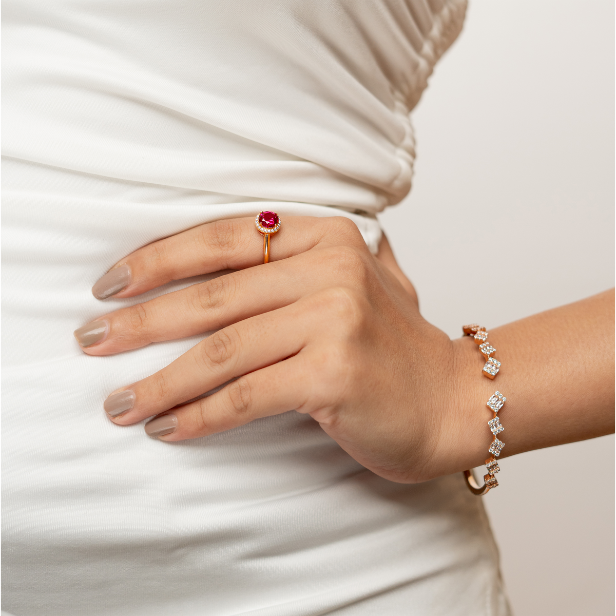 Square Folded Rose Kada