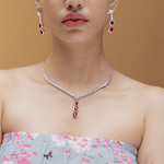Burmese Red Drop Necklace
