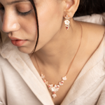 Rose Floral Chain Necklace Set