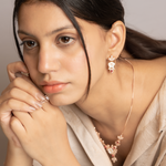 Rose Floral Chain Necklace Set